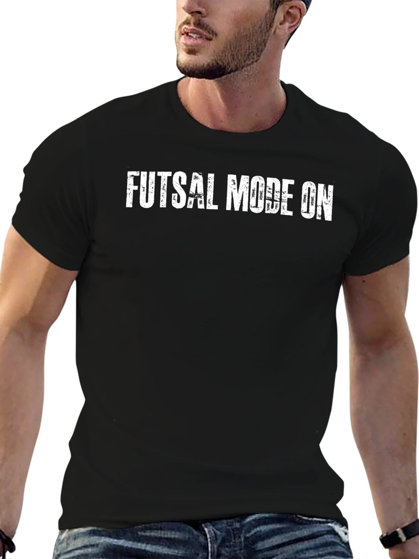 Futsal Mode On Black T-Shirt
