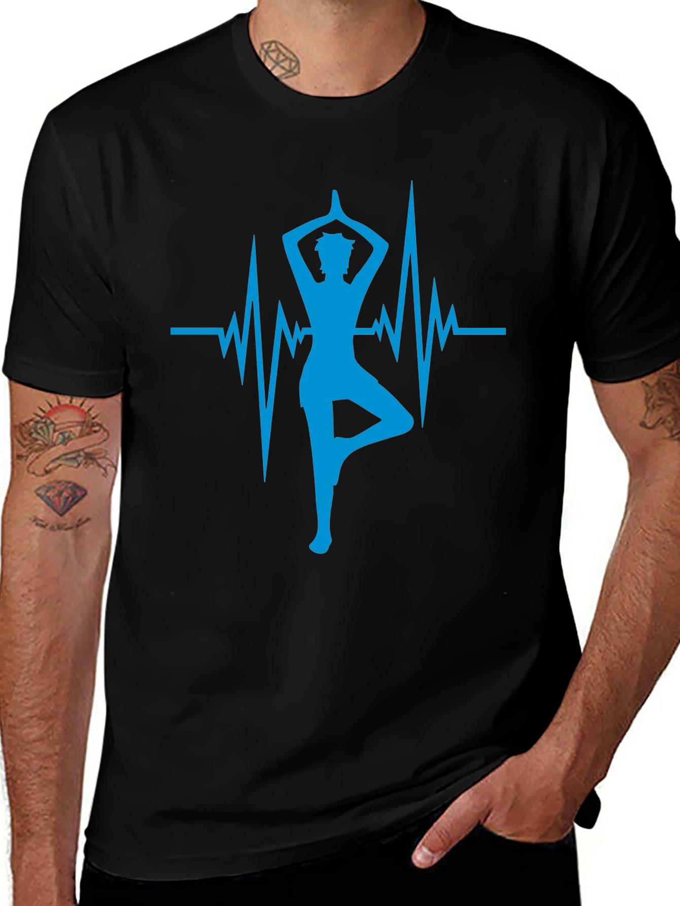 Yoga Heartbeat Graphic T-Shirt