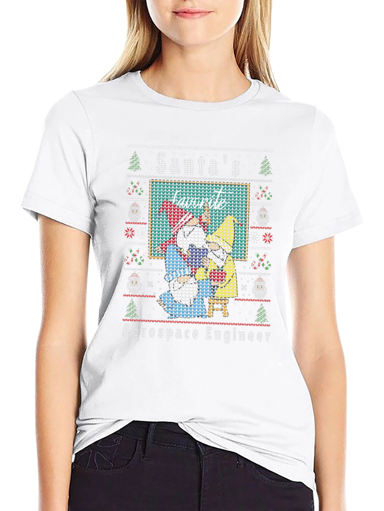 Santas Favorite Aerospace Engineer Ugly Christmas T-Shirt