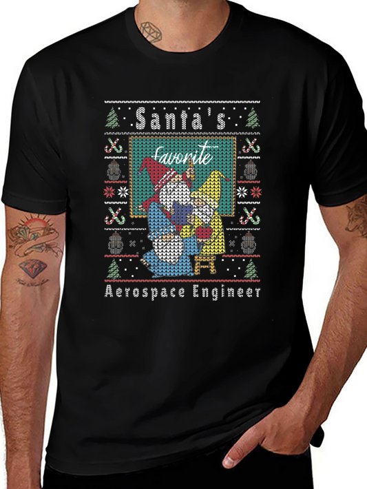 Santas Favorite Aerospace Engineer Ugly Christmas T-Shirt