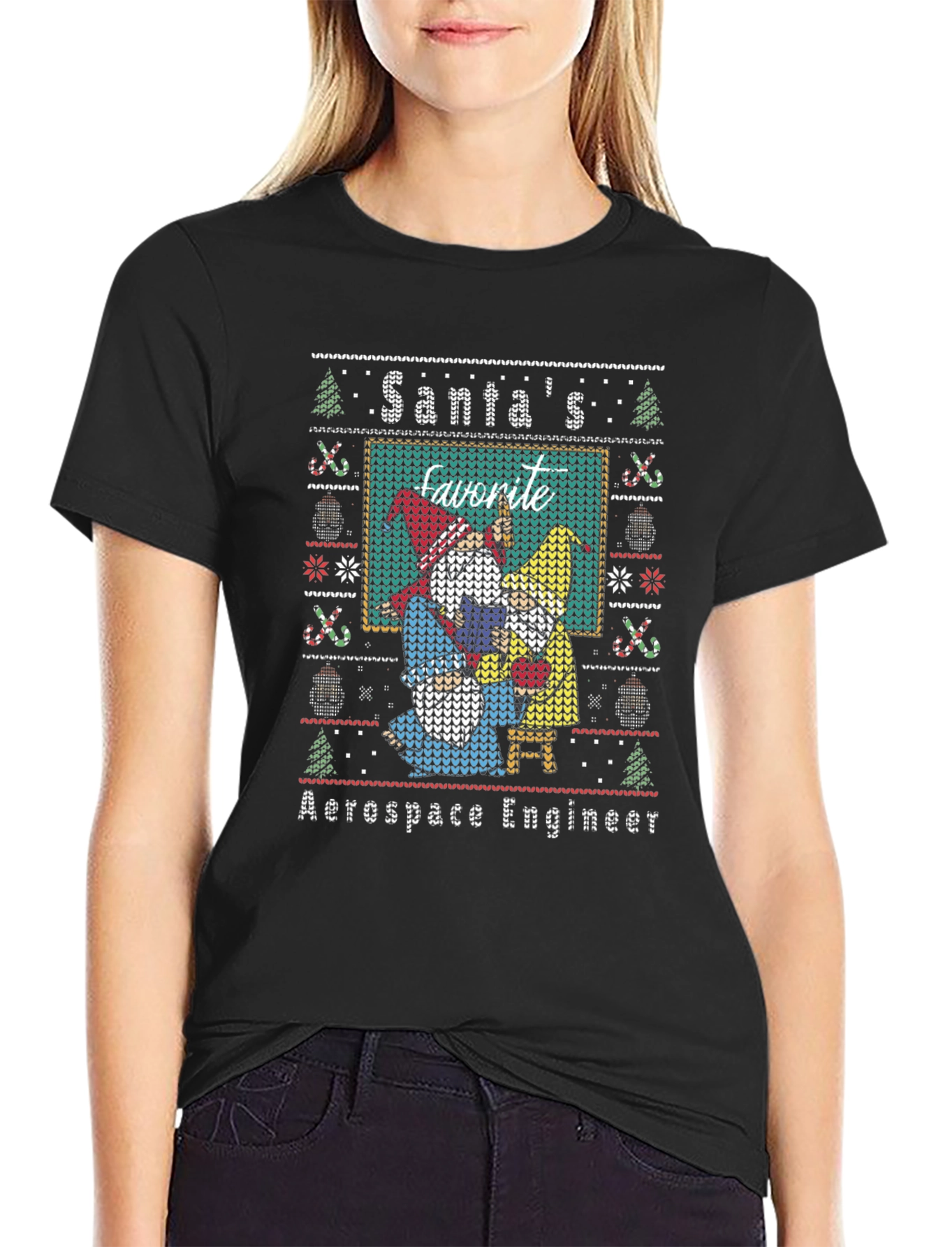 Santas Favorite Aerospace Engineer Ugly Christmas T-Shirt