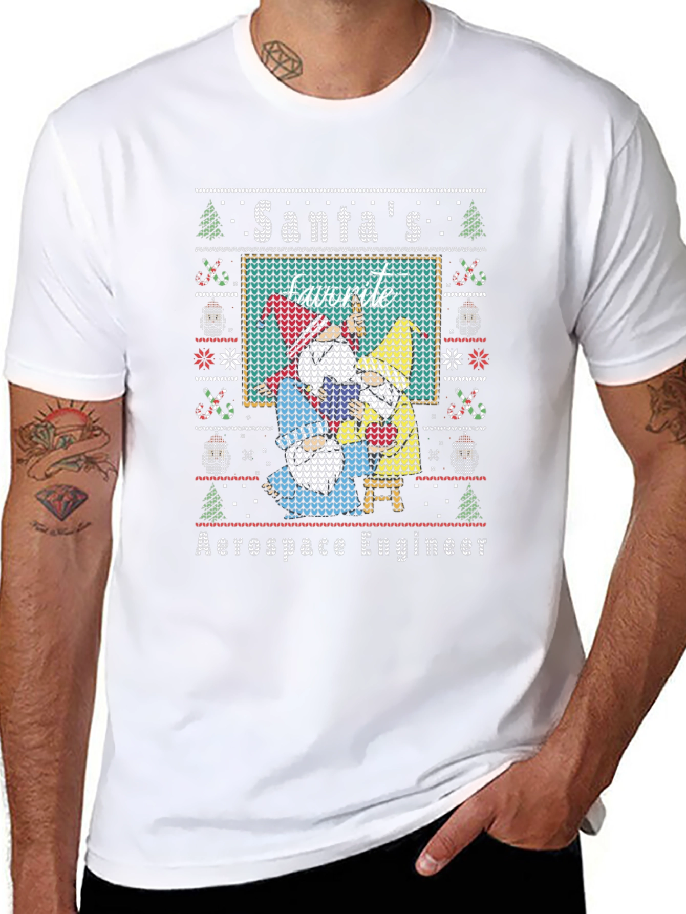 Santas Favorite Aerospace Engineer Ugly Christmas T-Shirt