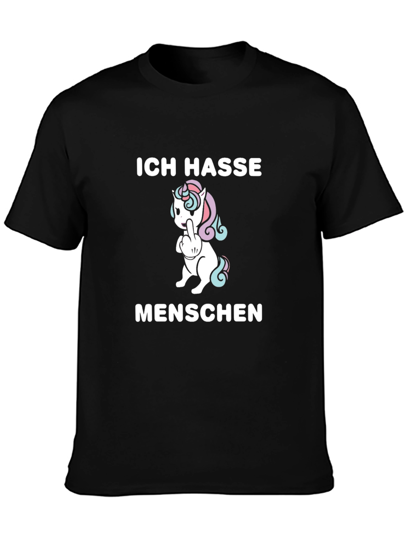 Ich Hasse Menschen Unicorn Graphic T-Shirt
