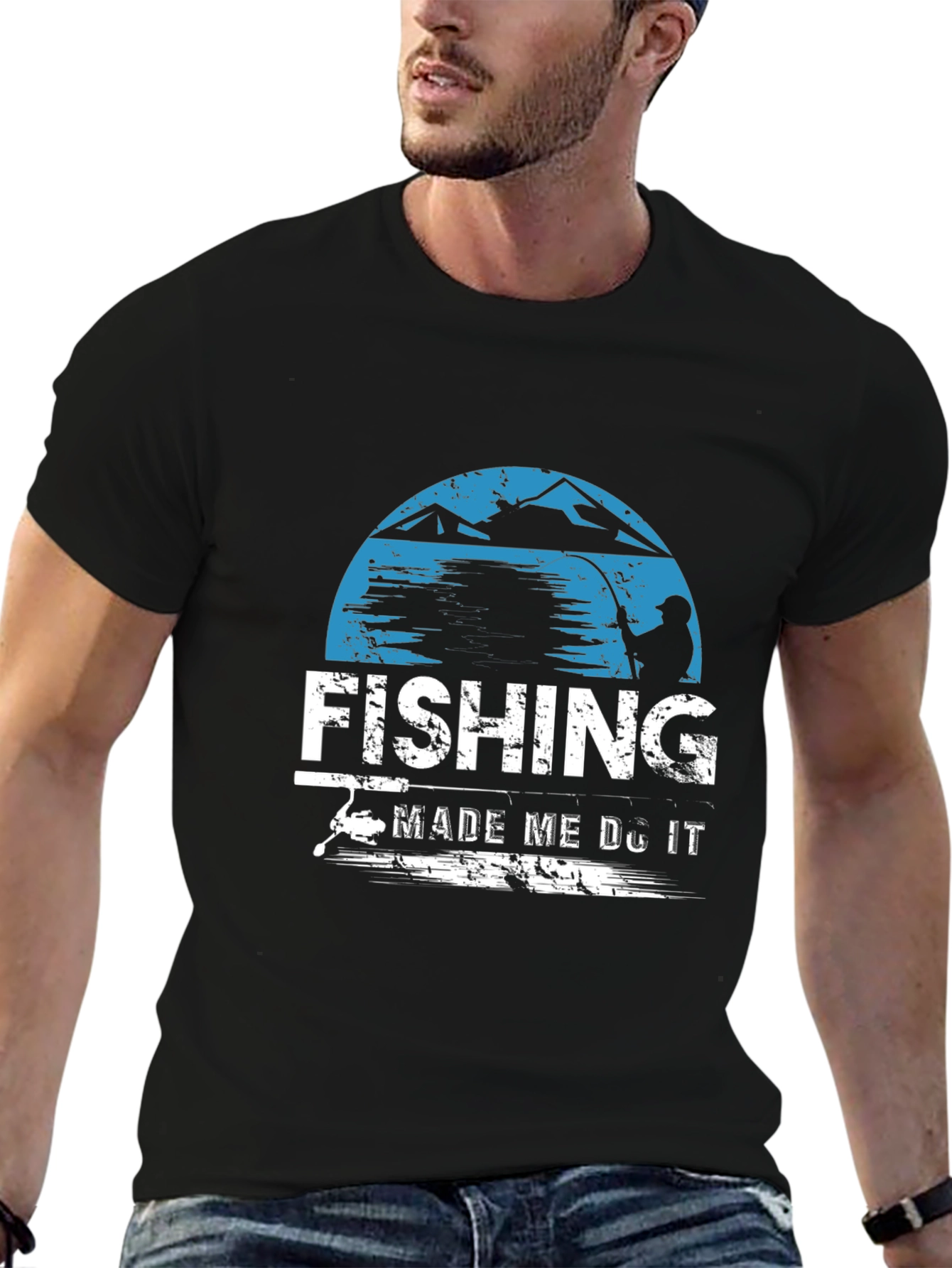 Fishing Made Me Do It Graphic T-Shirt