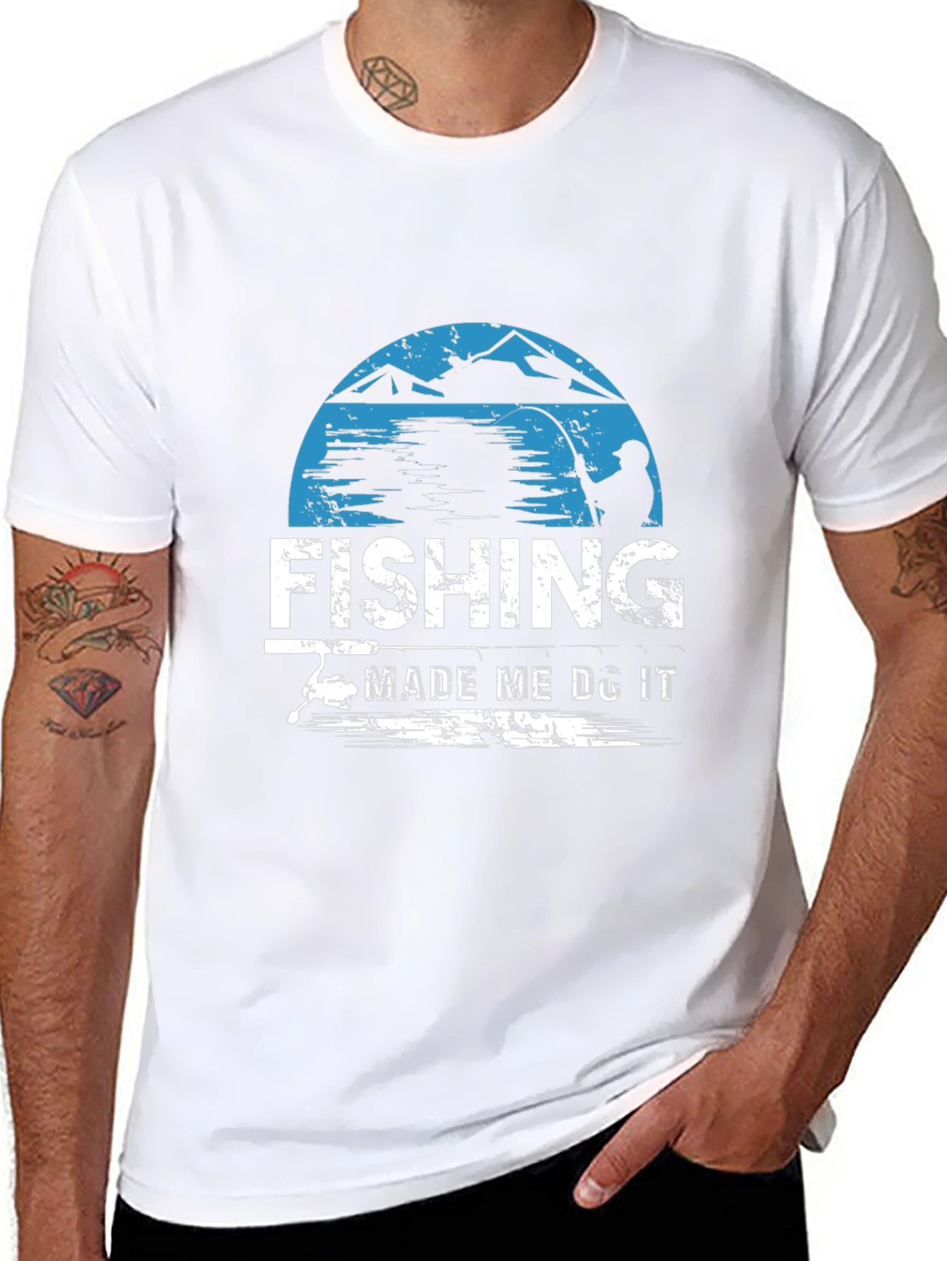 Fishing Made Me Do It Graphic T-Shirt