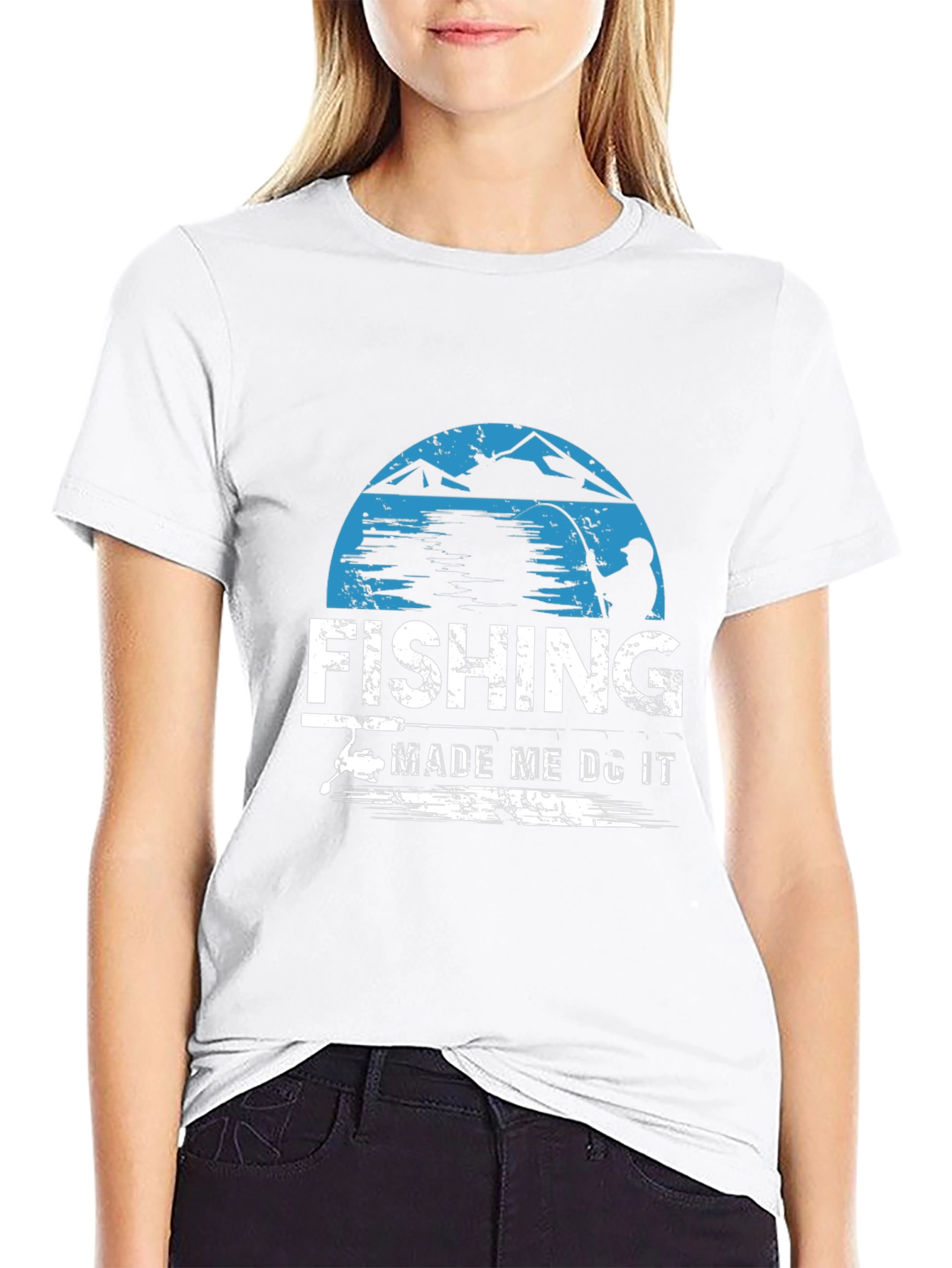 Fishing Made Me Do It Graphic T-Shirt