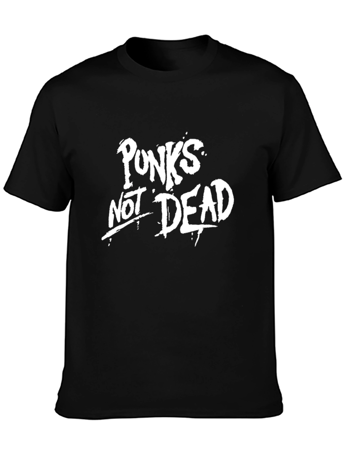 Punx Not Dead Graphic T-Shirt - Black Cotton Tee