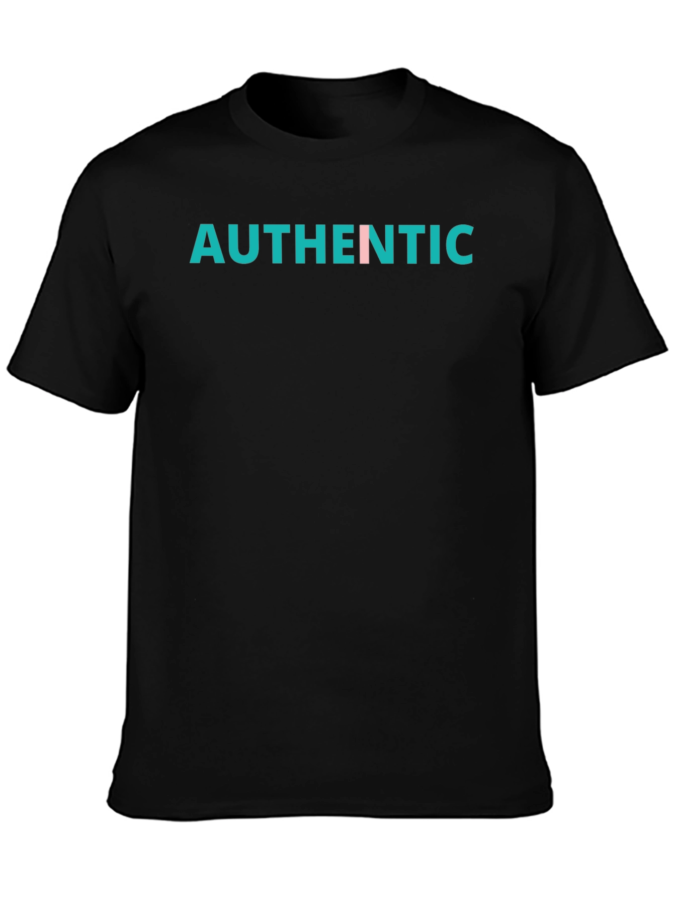 Authentic Graphic Tee - Black Cotton T-Shirt
