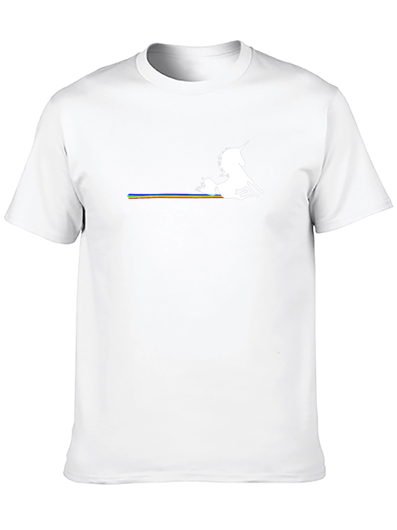 Unicorn & Rainbow Graphic Black T-Shirt