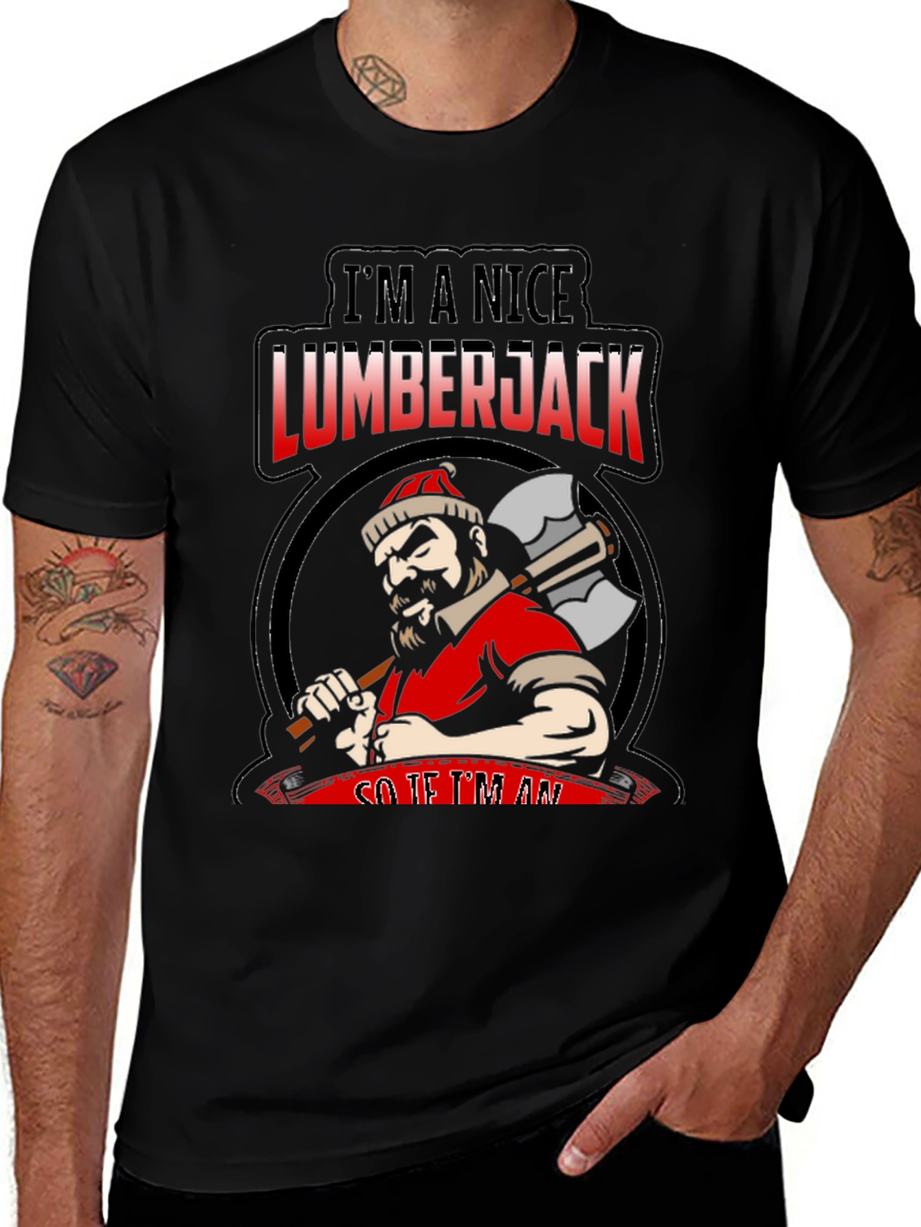 Nice Lumberjack Graphic T-Shirt
