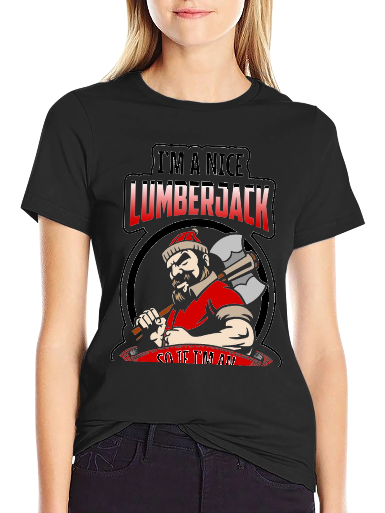 Nice Lumberjack Graphic T-Shirt
