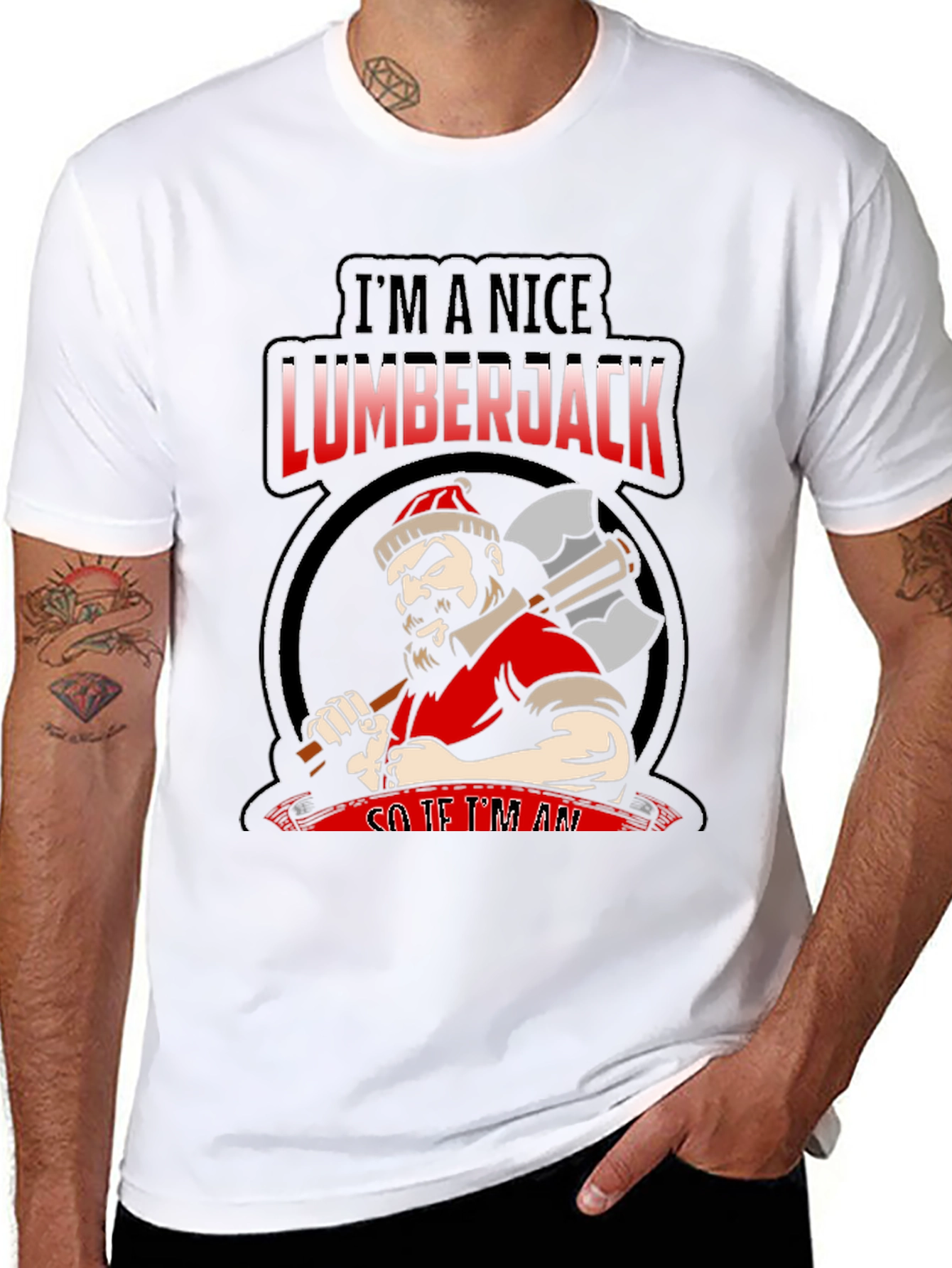 Nice Lumberjack Graphic T-Shirt
