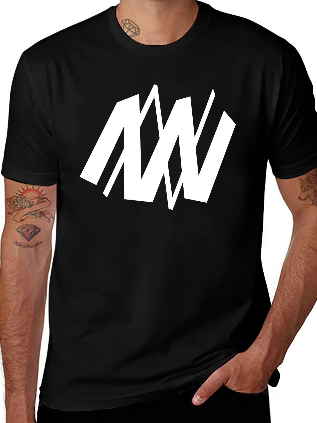 Modern Graphic Black T-Shirt