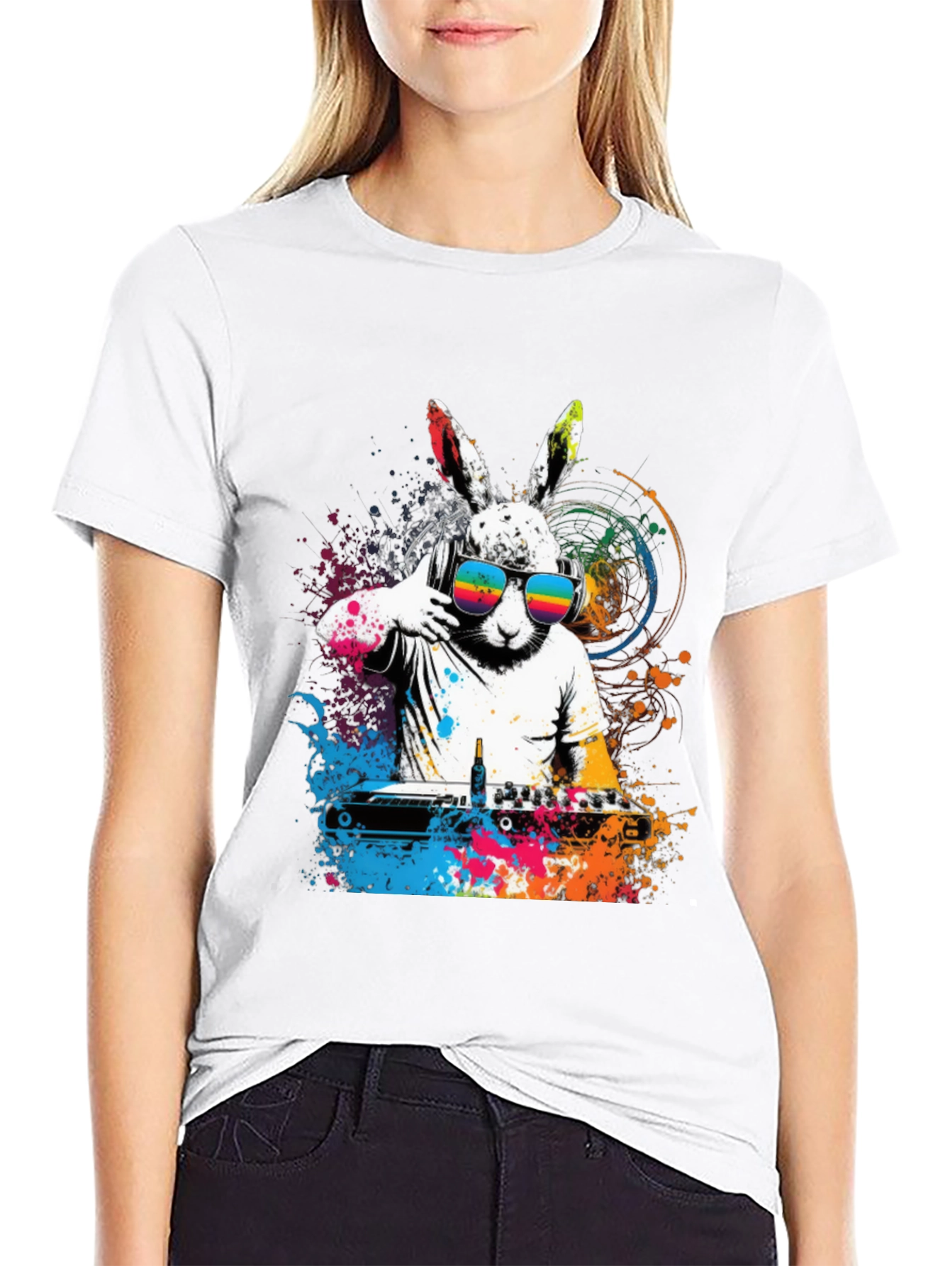 DJ Rabbit T-Shirt - Cool Graphic Tee