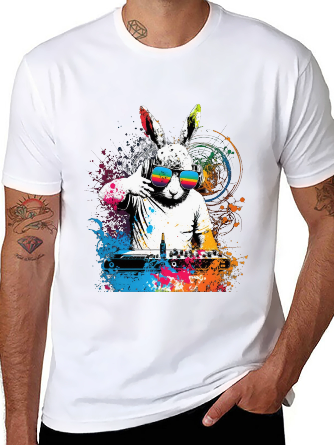 DJ Rabbit T-Shirt - Cool Graphic Tee