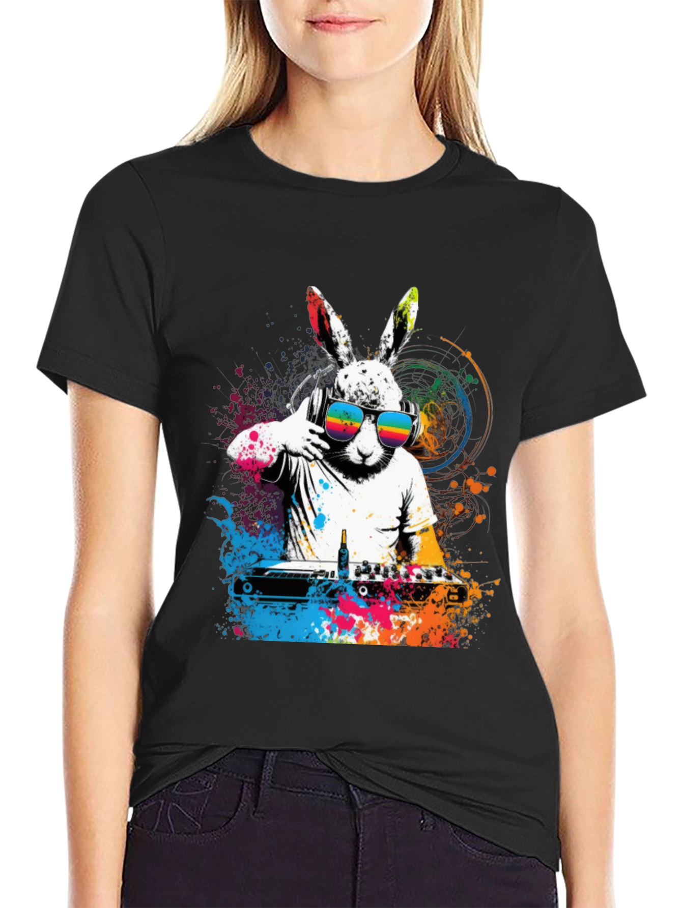 DJ Rabbit T-Shirt - Cool Graphic Tee
