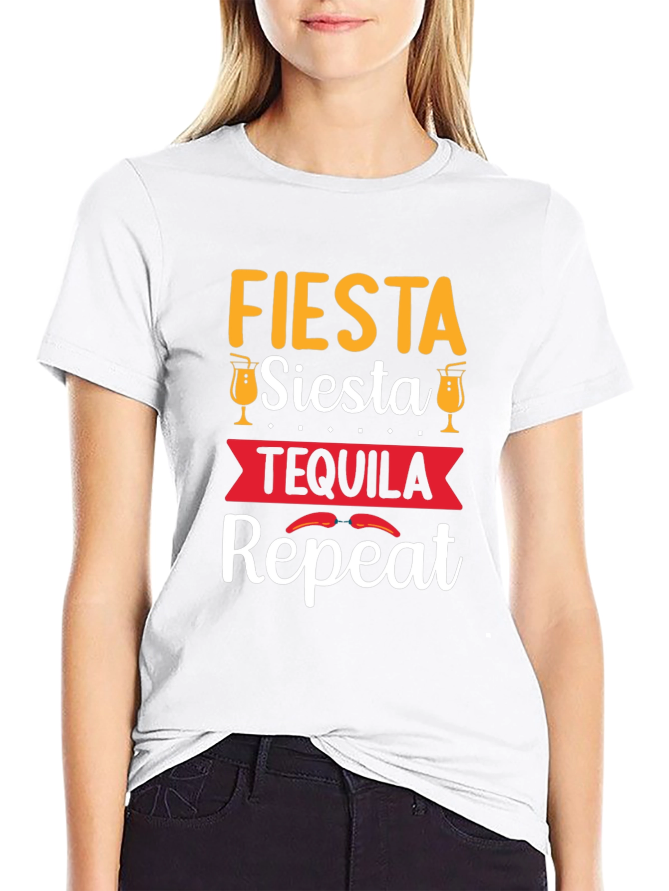 Fiesta Siesta Tequila Repeat Graphic Tee