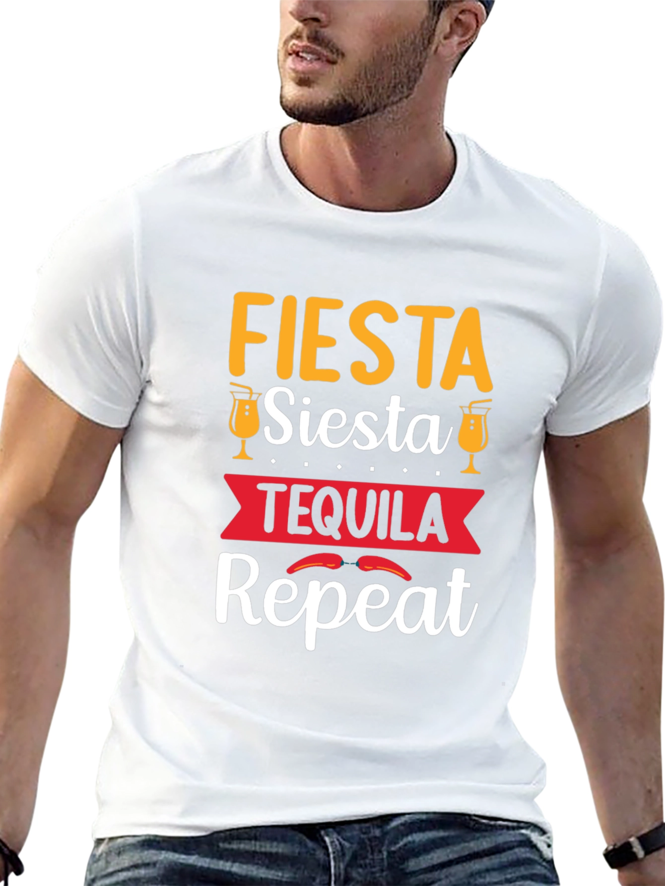Fiesta Siesta Tequila Repeat Graphic Tee