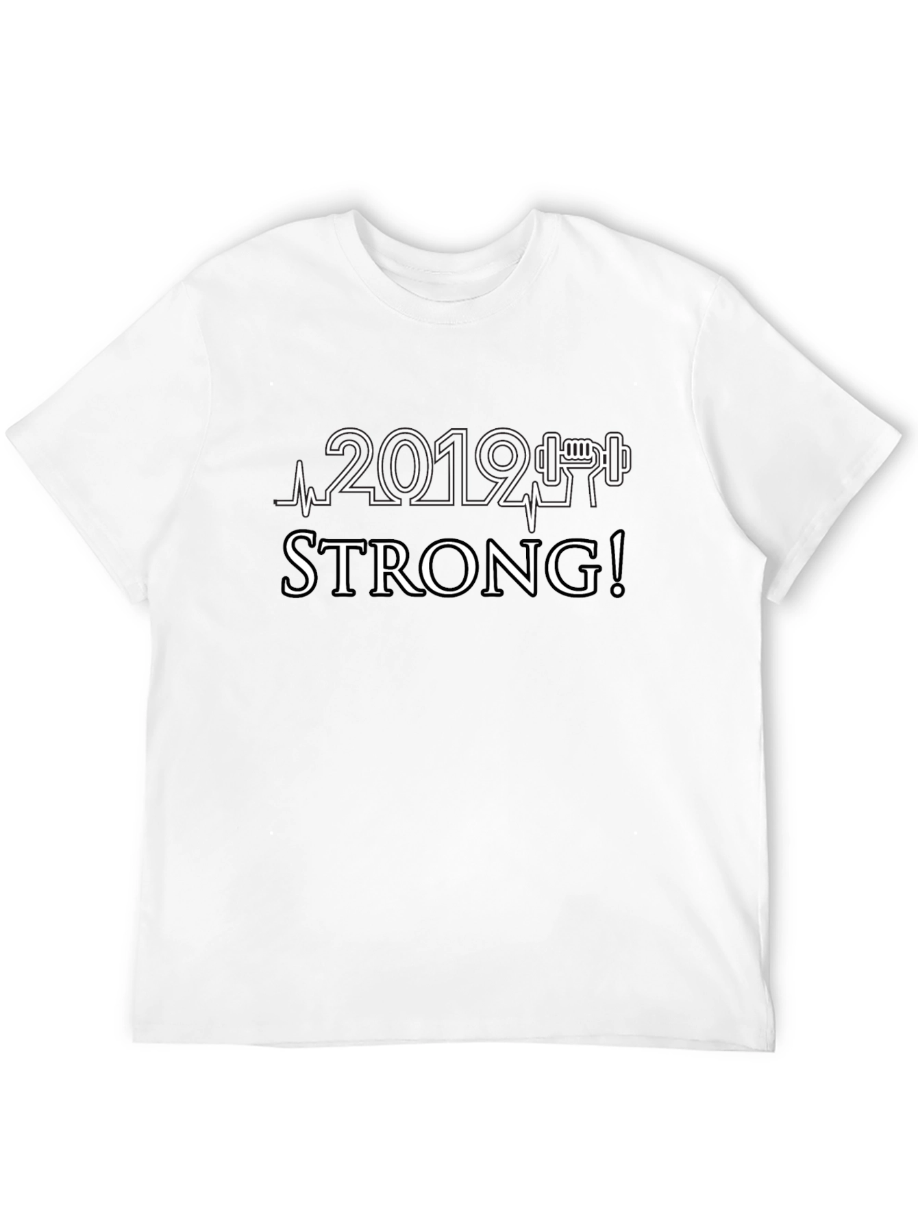2019 Strong! Black Graphic Tee Shirt