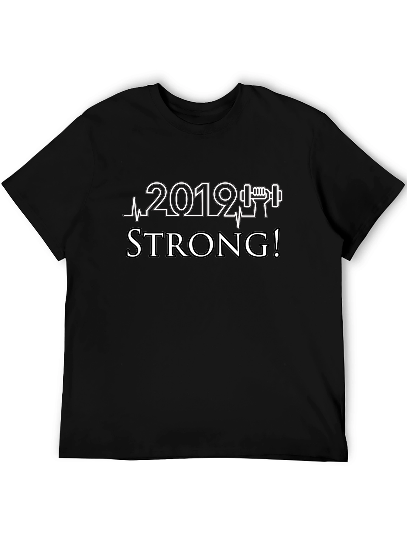 2019 Strong! Black Graphic Tee Shirt