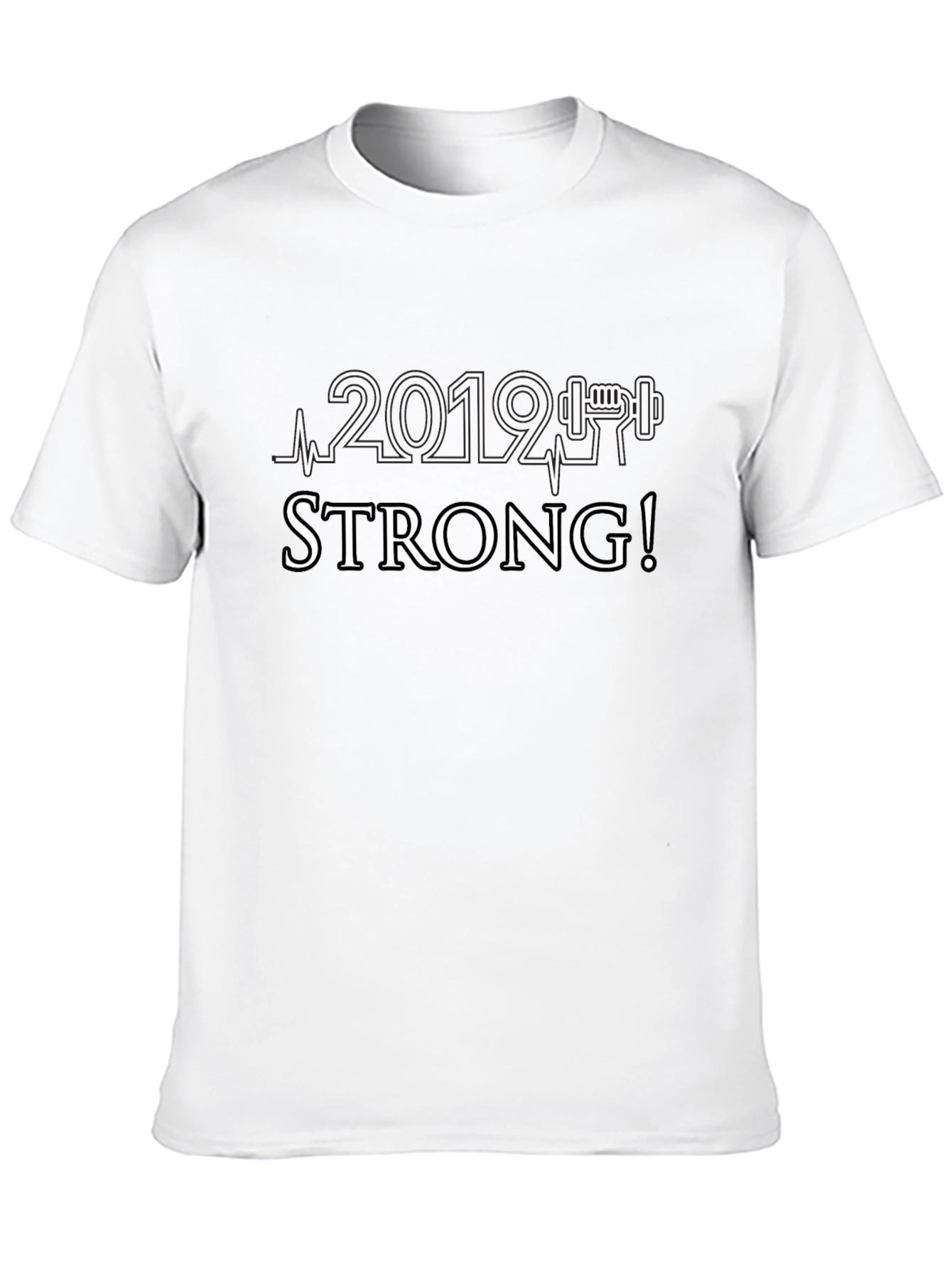 2019 Strong! Black Graphic Tee Shirt