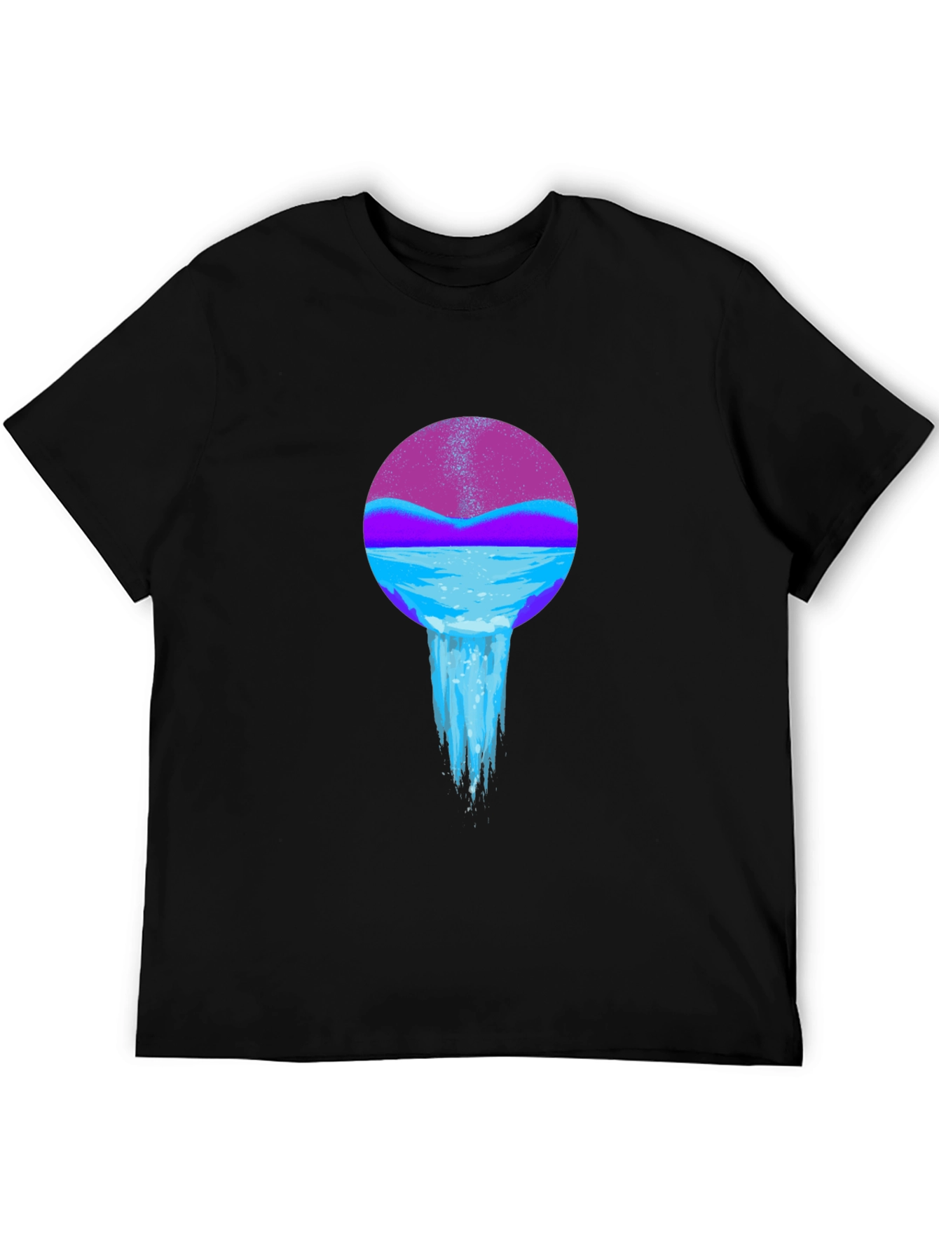 Mystic Waterfall Black T-Shirt