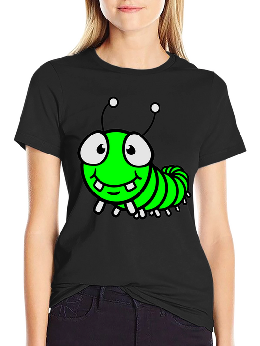 Cartoon Caterpillar Graphic T-Shirt