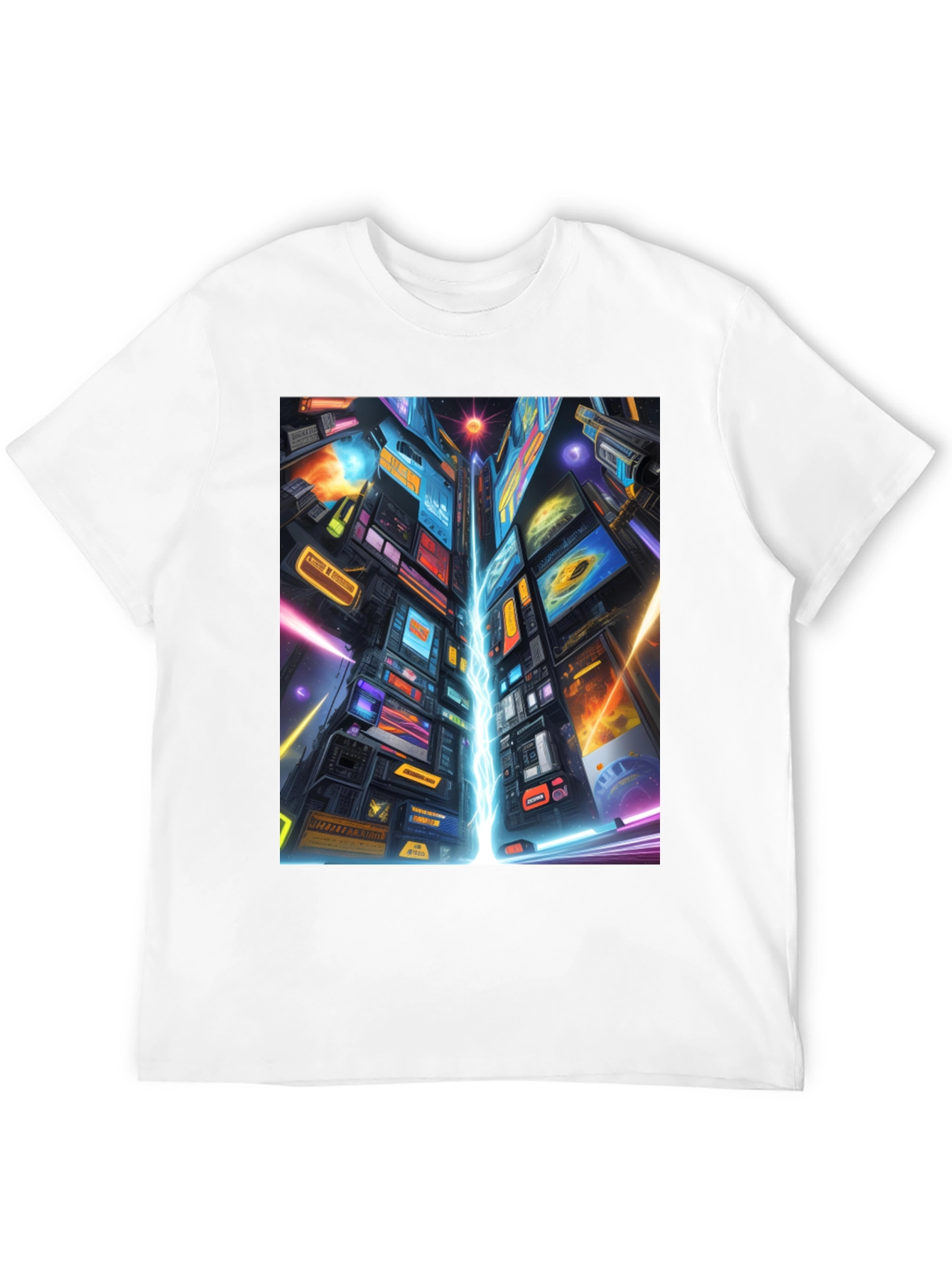 Cyberpunk Cityscape Graphic Tee