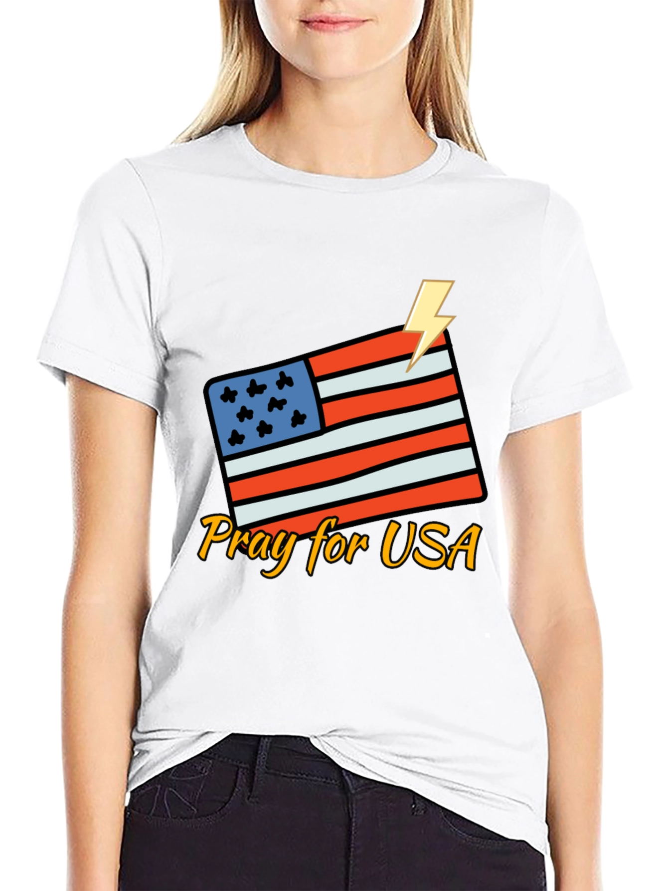 Pray for USA Graphic T-Shirt