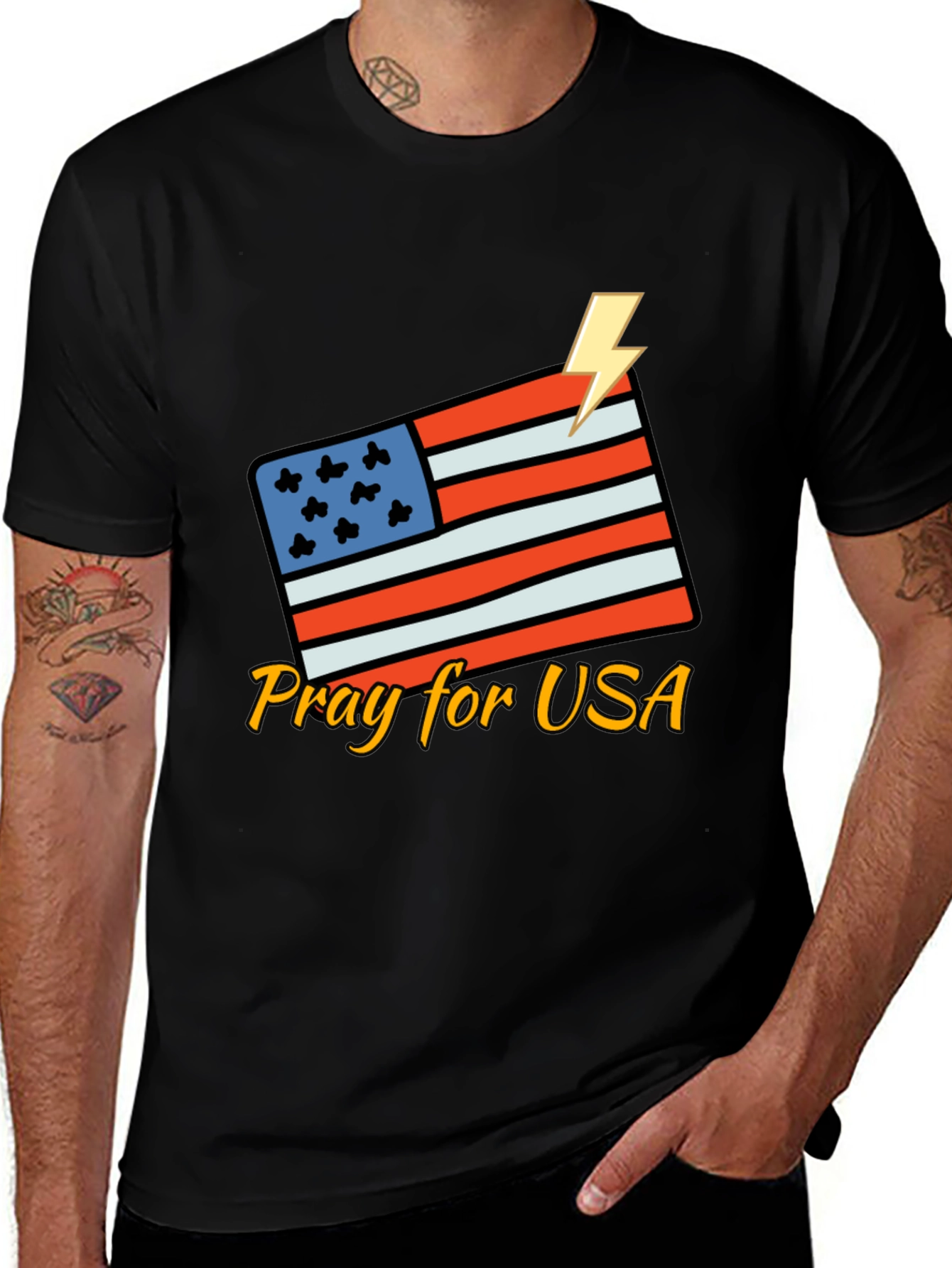 Pray for USA Graphic T-Shirt