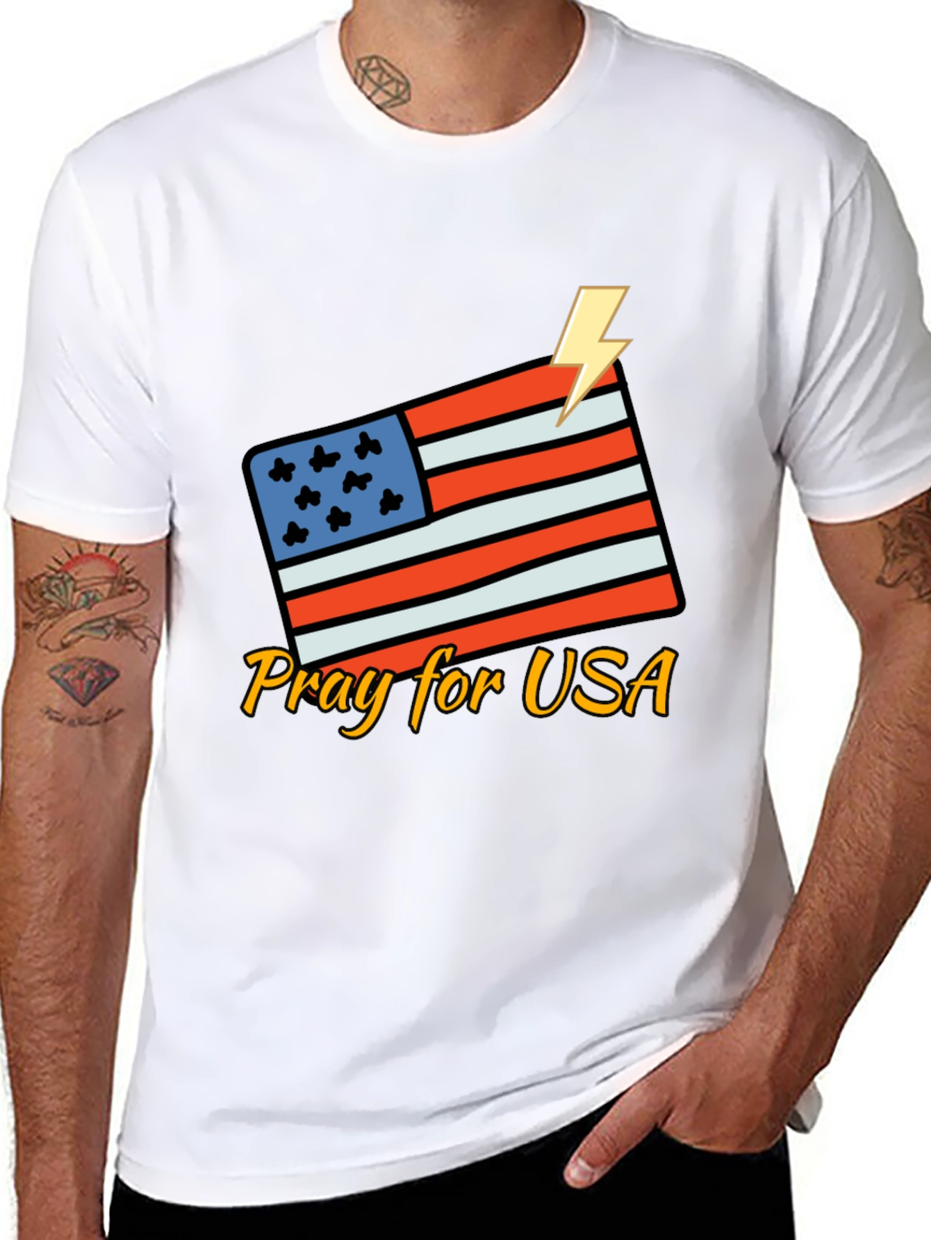 Pray for USA Graphic T-Shirt