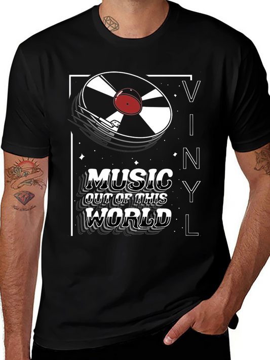 Vinyl Music T-Shirt - Out of This World Design