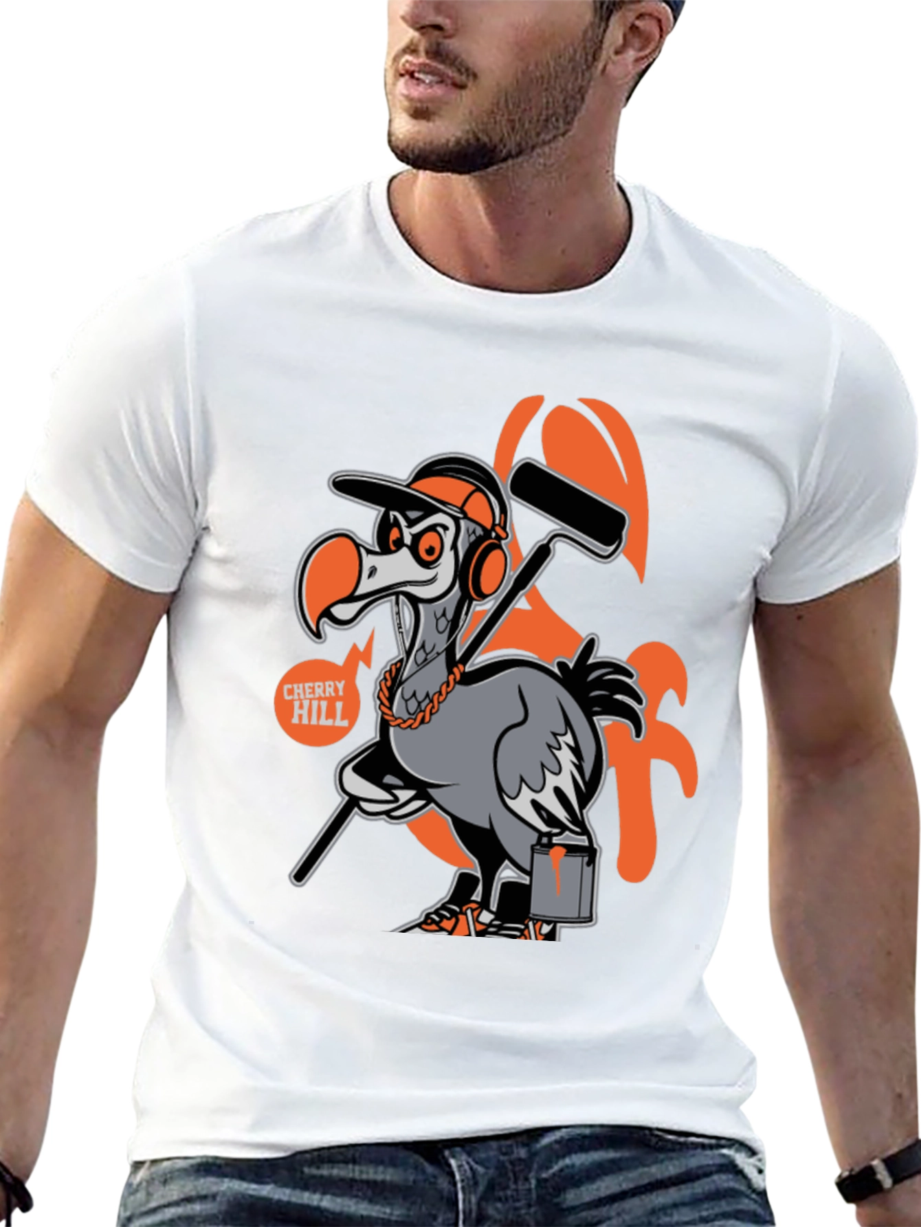 Dodo Bird Painter T-Shirt - Quirky Graphic Tee