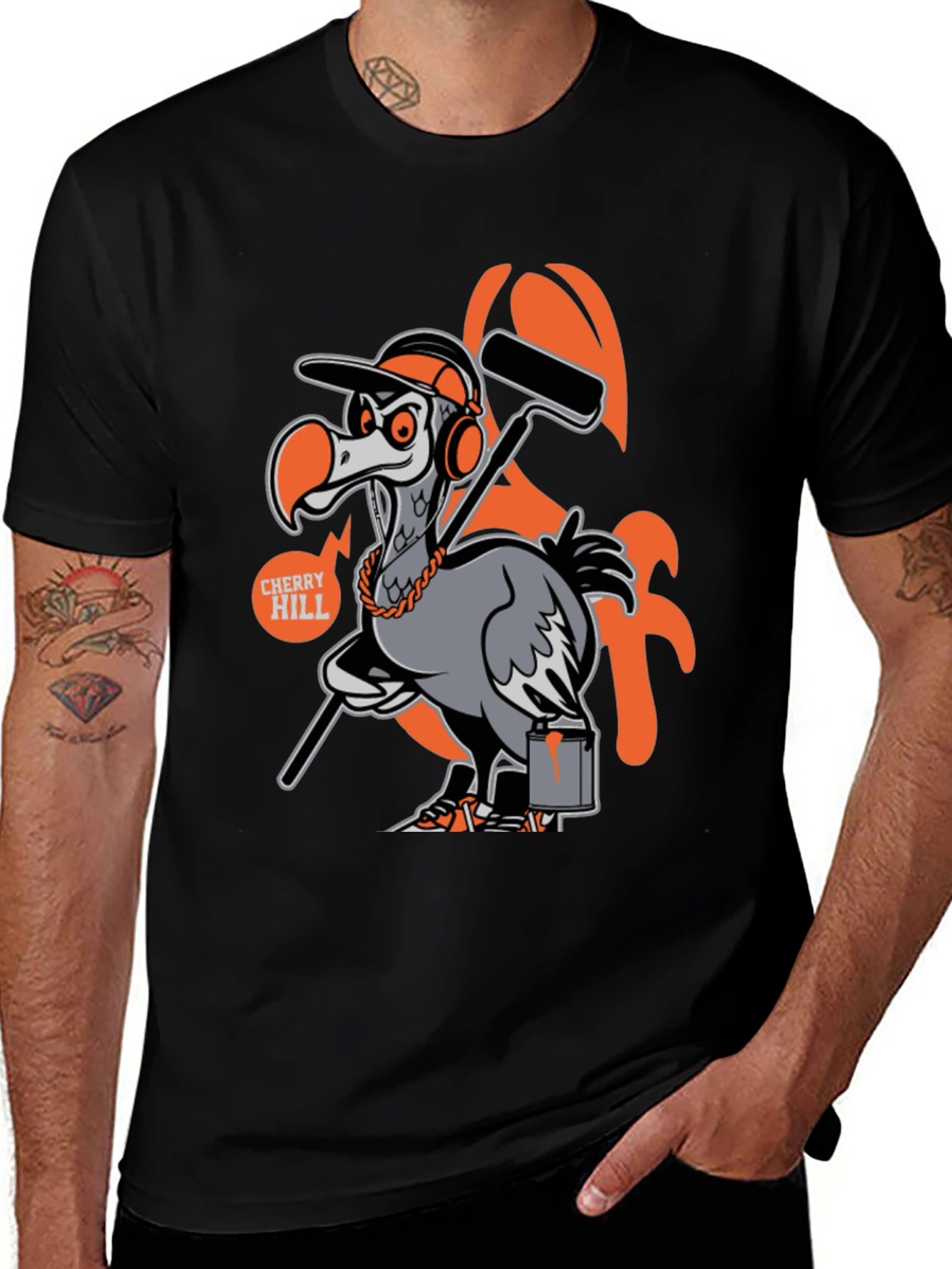 Dodo Bird Painter T-Shirt - Quirky Graphic Tee