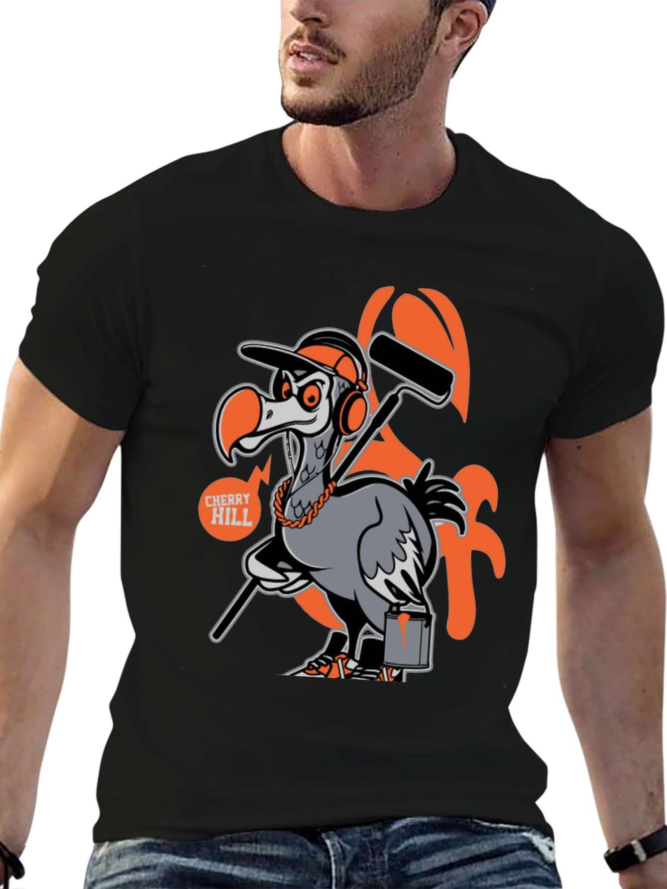 Dodo Bird Painter T-Shirt - Quirky Graphic Tee