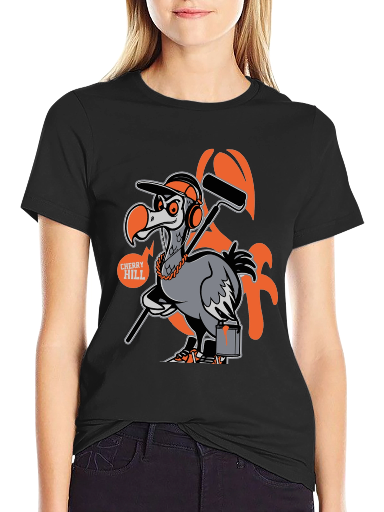 Dodo Bird Painter T-Shirt - Quirky Graphic Tee