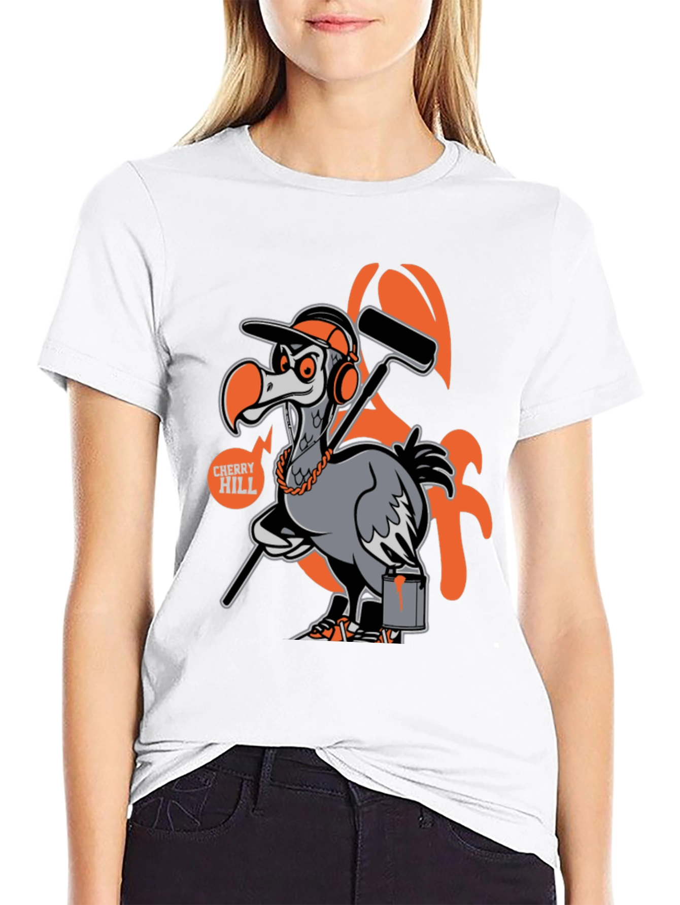 Dodo Bird Painter T-Shirt - Quirky Graphic Tee