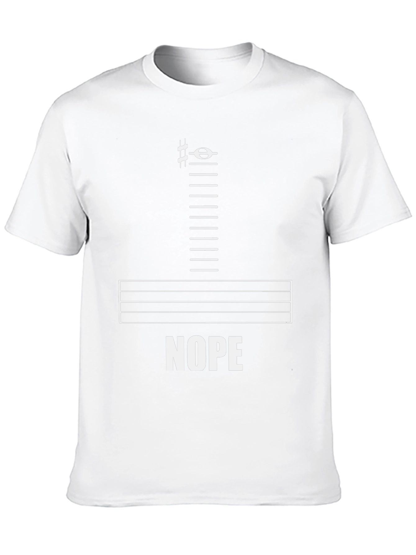 Music Lovers Nope T-Shirt - Bass Clef Funny Tee