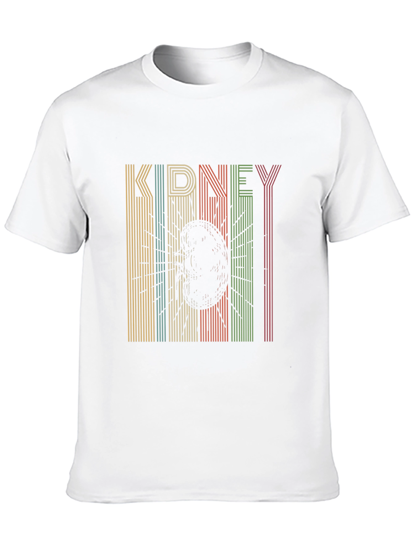 Retro Kidney Graphic T-Shirt - Black
