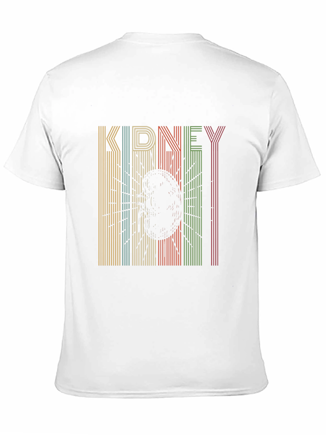 Retro Kidney Graphic T-Shirt - Black