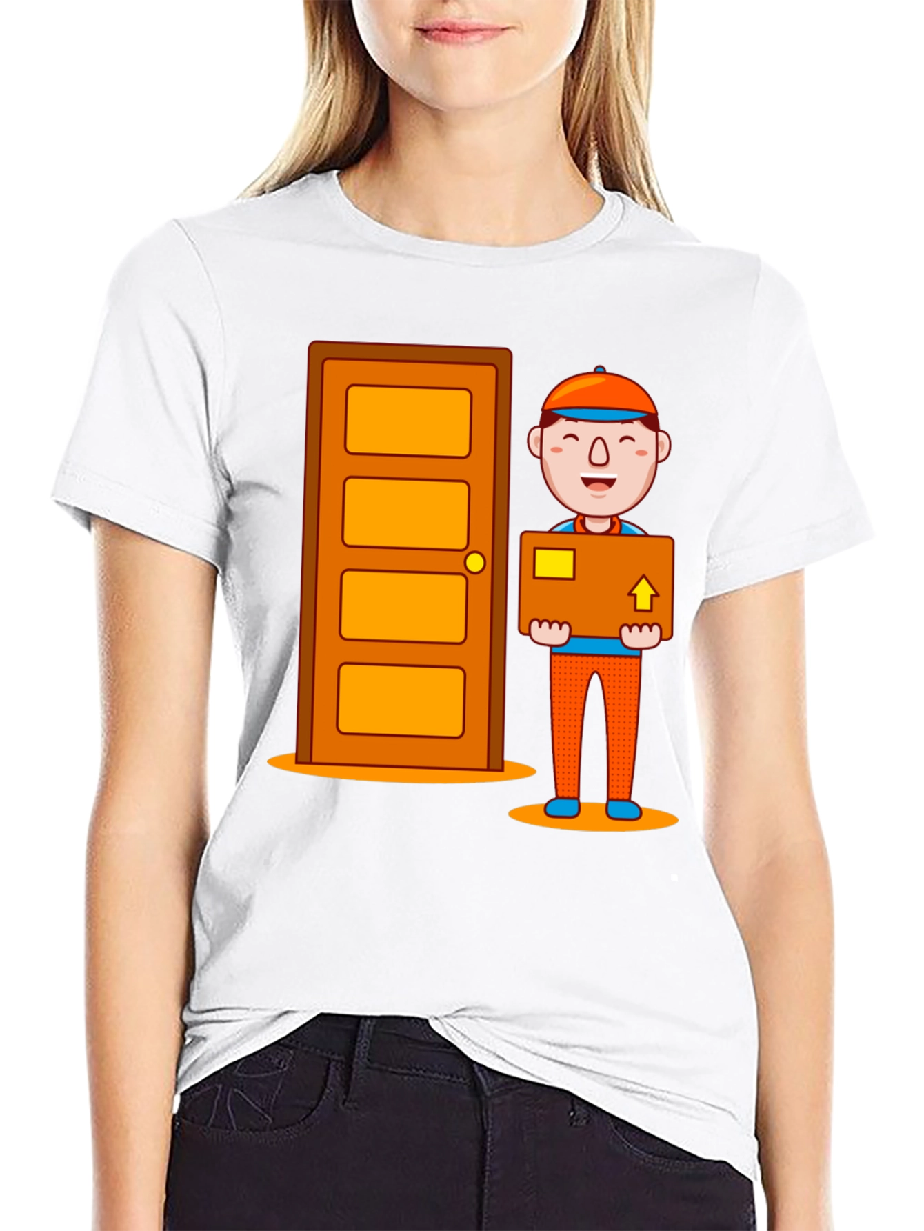 Delivery Guy Graphic T-Shirt - Black Cotton Tee
