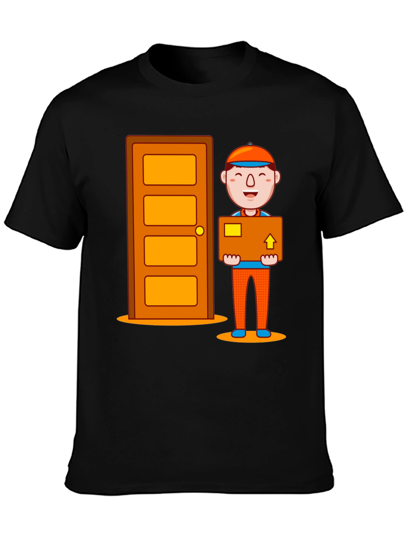 Delivery Guy Graphic T-Shirt - Black Cotton Tee