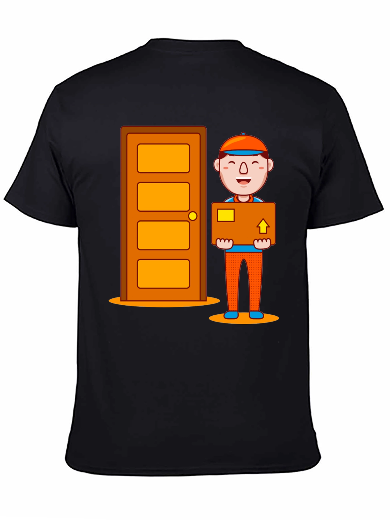 Delivery Guy Graphic T-Shirt - Black Cotton Tee