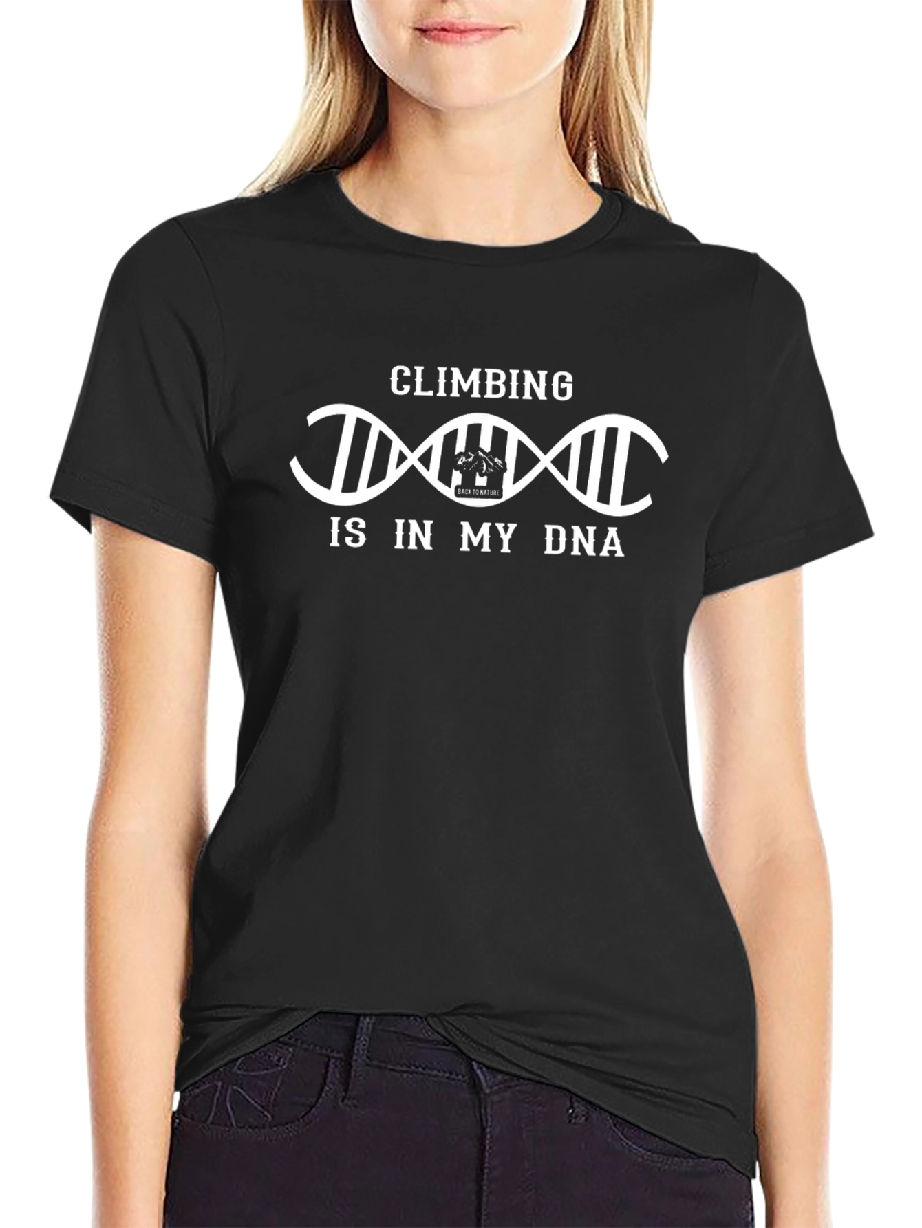 Climbing is in My DNA T-Shirt - Black