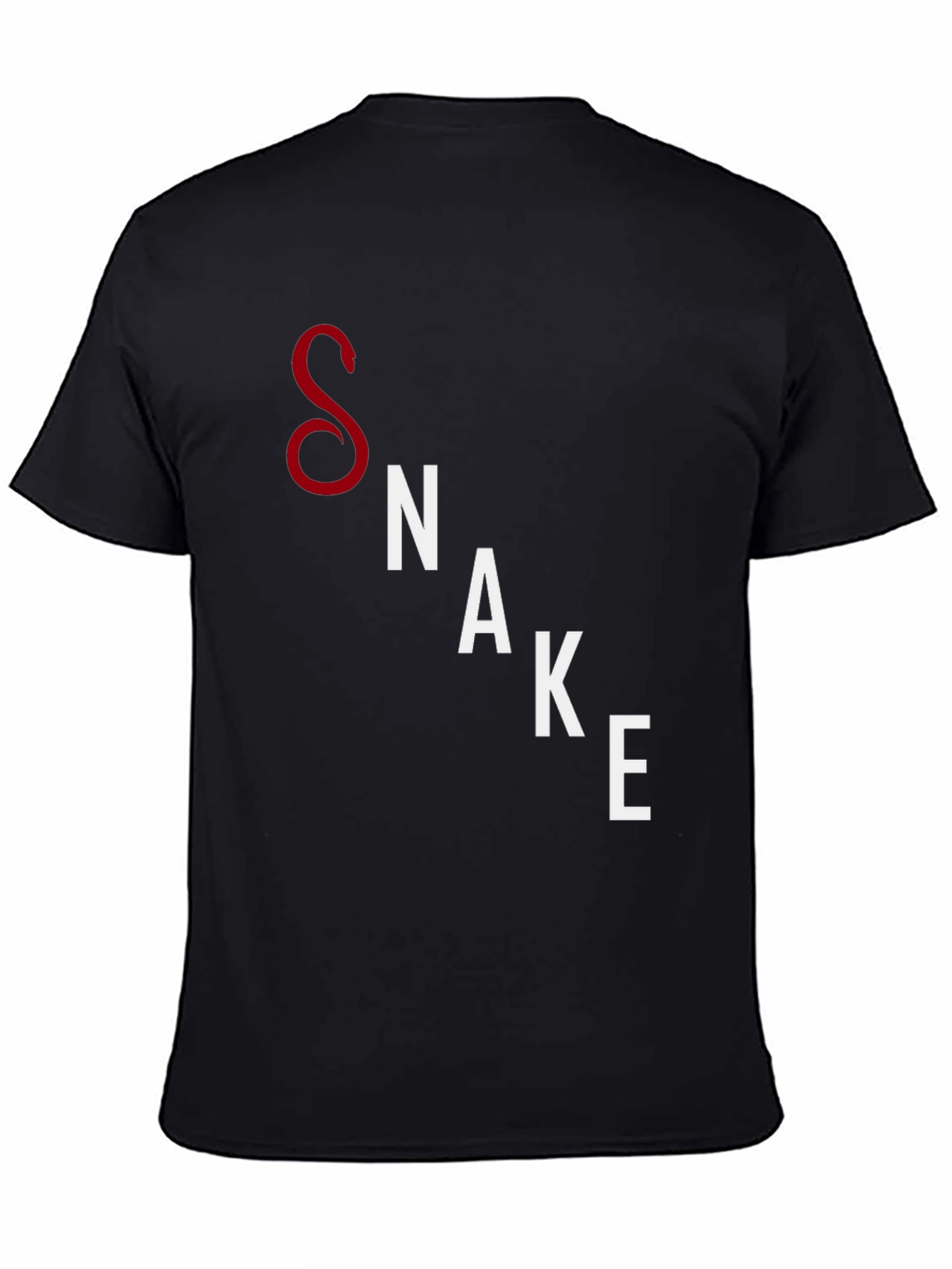 Mens Black Snake Graphic T-Shirt - Unique Design