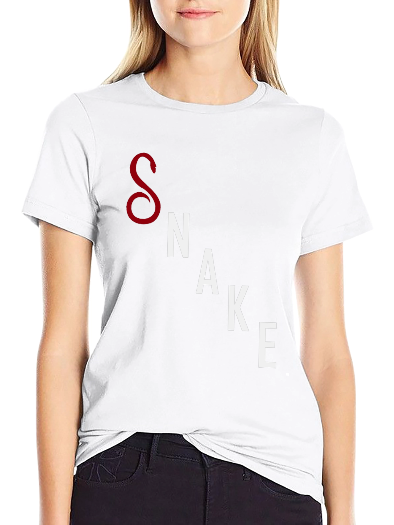 Mens Black Snake Graphic T-Shirt - Unique Design