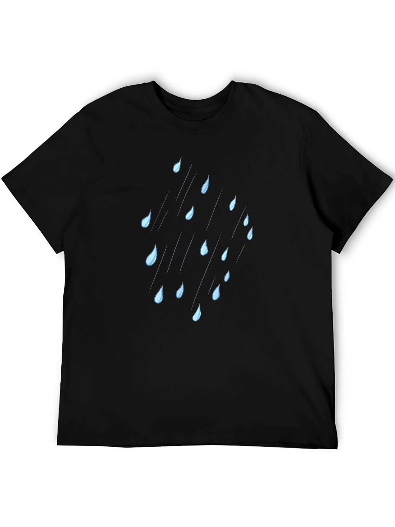 Rainy Day Graphic T-Shirt - Black Cotton Tee