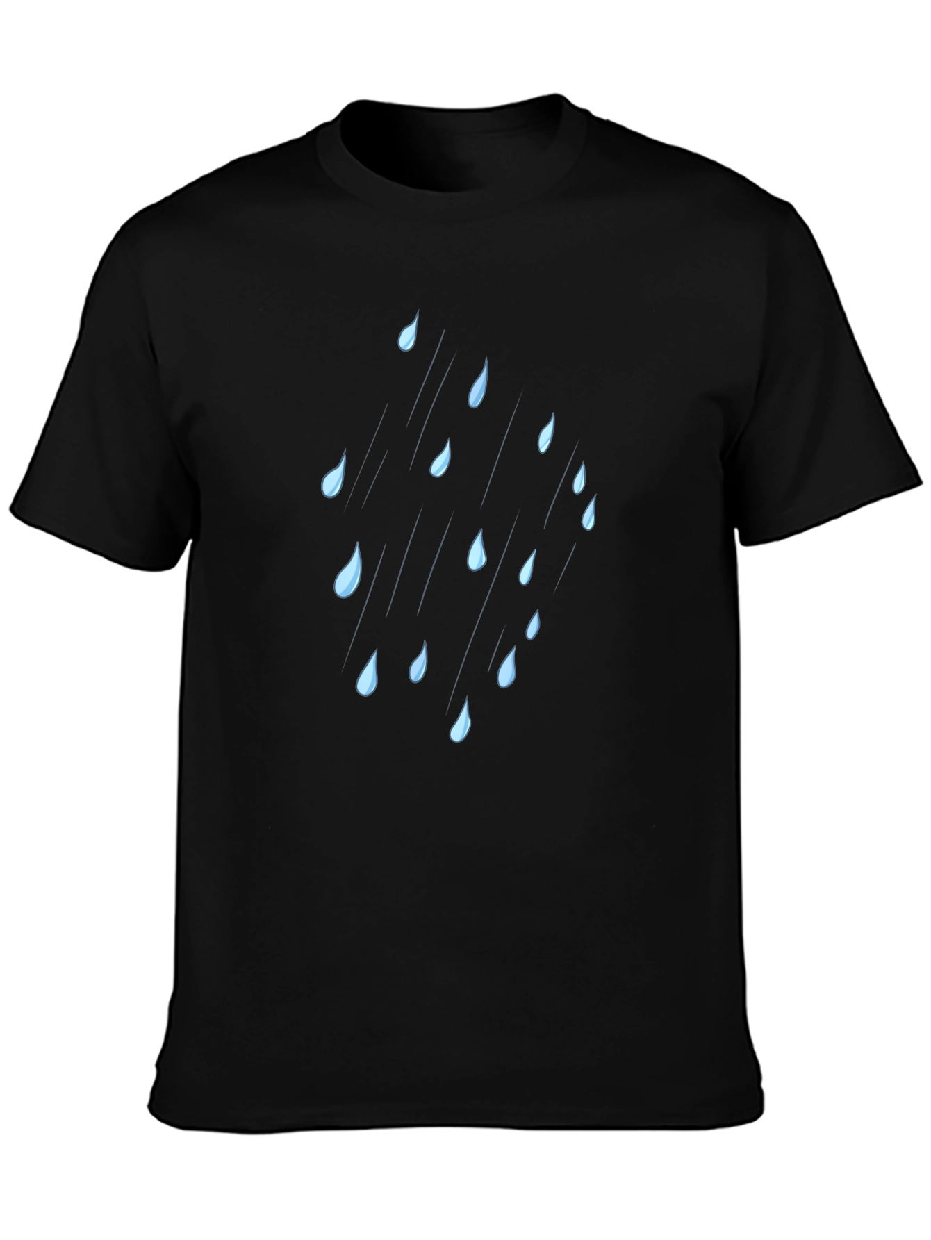 Rainy Day Graphic T-Shirt - Black Cotton Tee