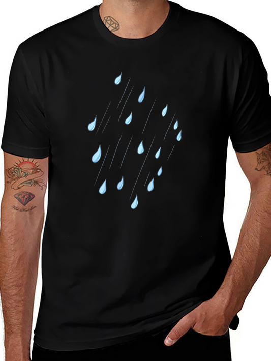 Rainy Day Graphic T-Shirt - Black Cotton Tee