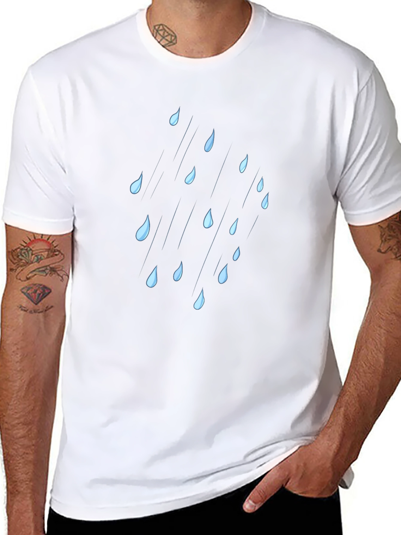 Rainy Day Graphic T-Shirt - Black Cotton Tee